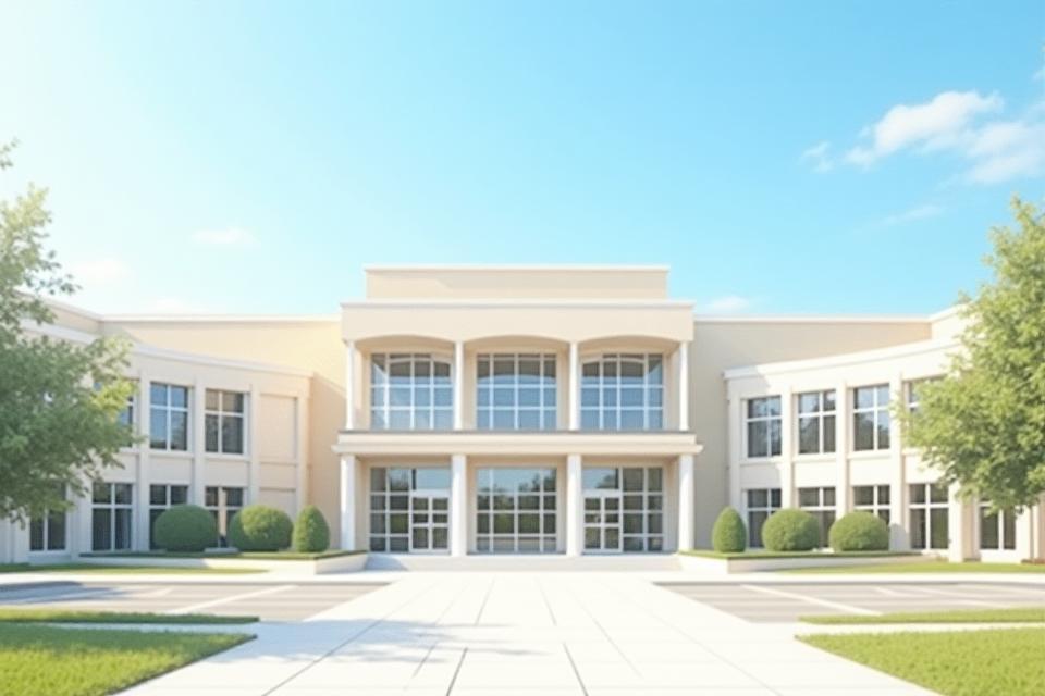 University building exterior paint