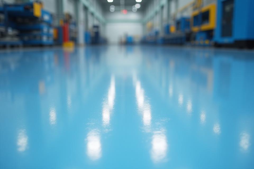 Epoxy-coated industrial floor